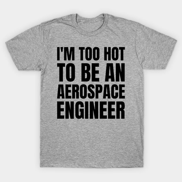 I'm Too Hot to be An Aerospace Engineer T-Shirt by Sanworld